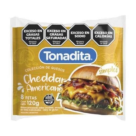 TONADITA Cheddar x 8 fetas