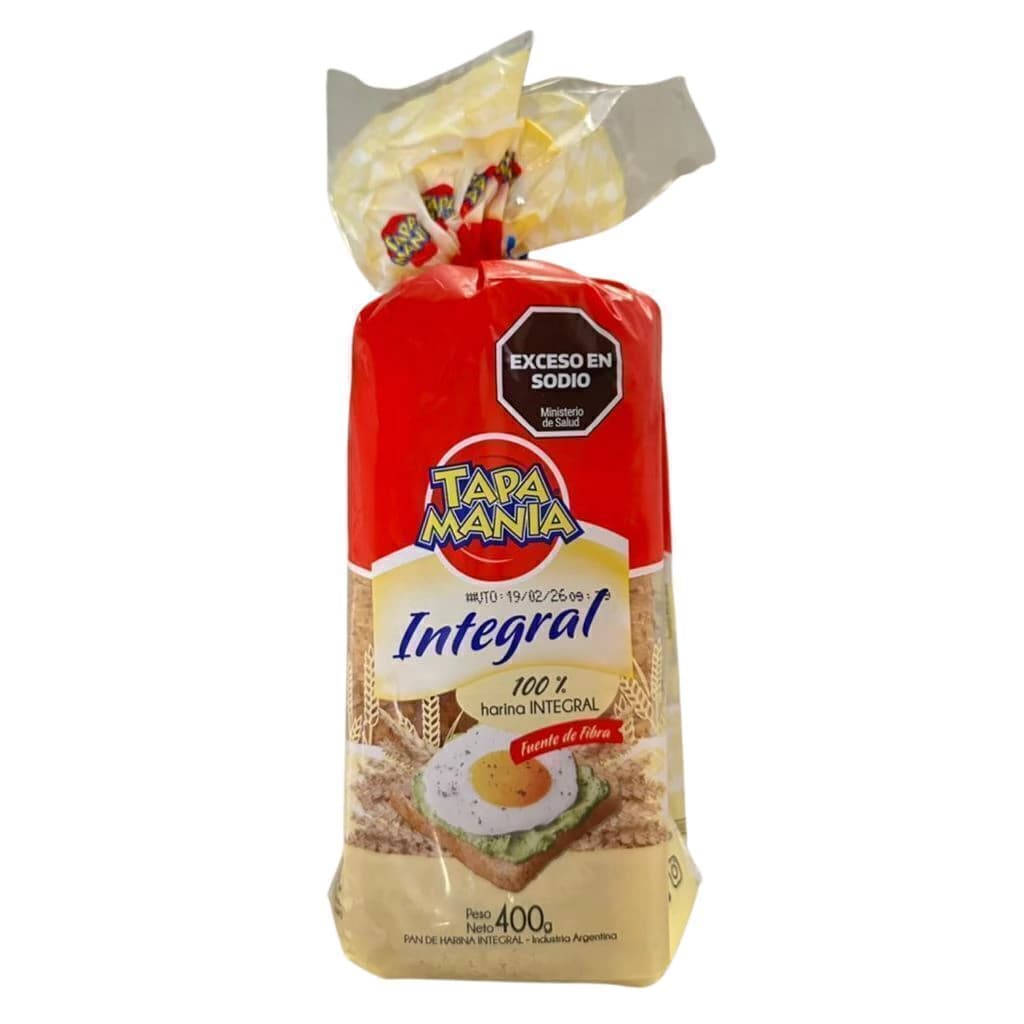 TAPA MANIA Pan Integral x 400g
